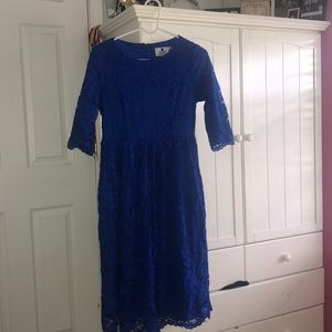 Blue lacy dress